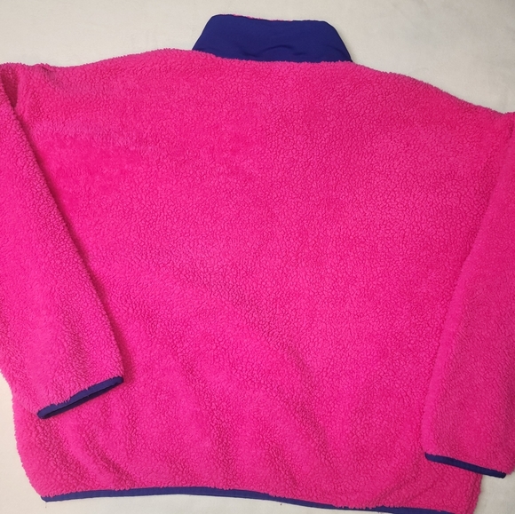 J Crew Superplush Sherpa Fleece Half-zip Pullover Shirt Women's Size Large Pink - Picture 3 of 9